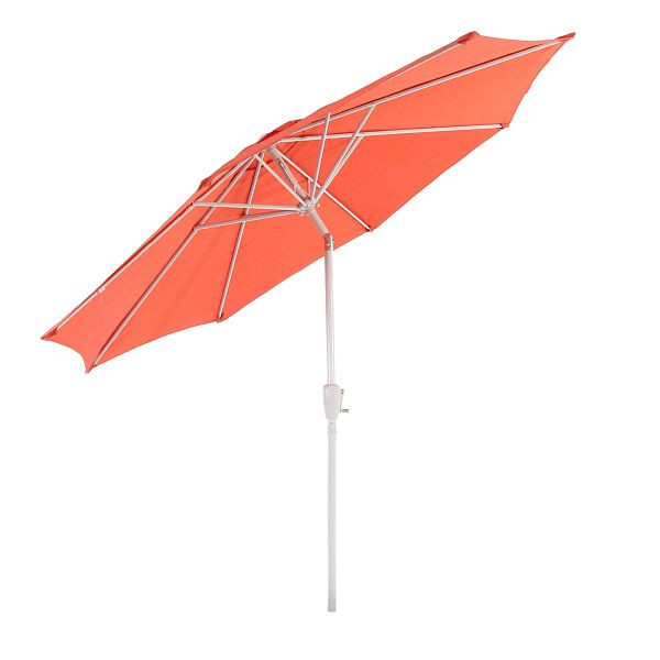 Parasol Mendler N19, parasol de jardin, Ø 3m inclinable polyester/aluminium 5kg, terre cuite, 17224