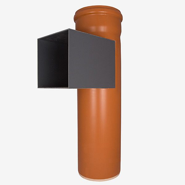 HKW tube de goulotte de porte PVC, carré, Ø 250 mm, 708280-25