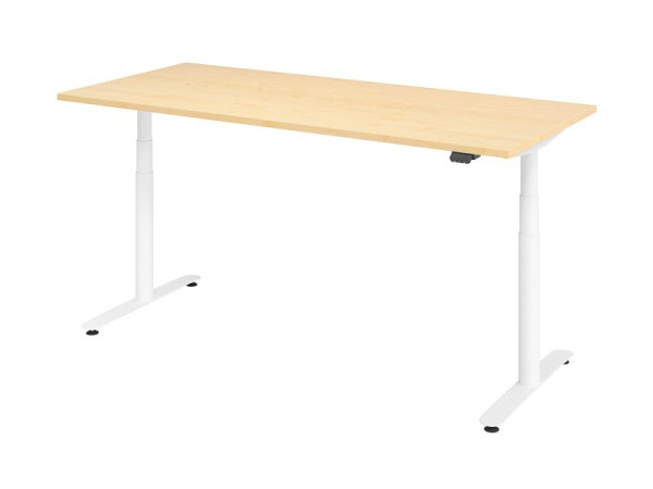 Hammerbacher bureau assis-debout électrique 180x80cm érable/blanc, VXDLR19/3/W