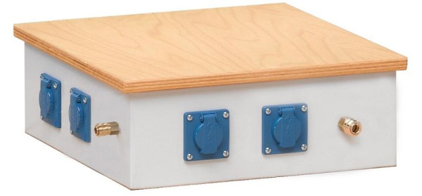 ANKE énergie fixation côté longueur 450 mm; 170 mm de haut; Groupe étoiles établi; pour le modèle 404 VG; par côté: 2x prise Schuko avec couvercle; 1xSchnellkupplung