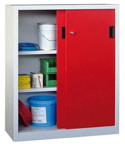 Armoire à portes coulissantes Pavoy 1200/400/1000, étagères revêtues de poudre, 30301-100-401-910905