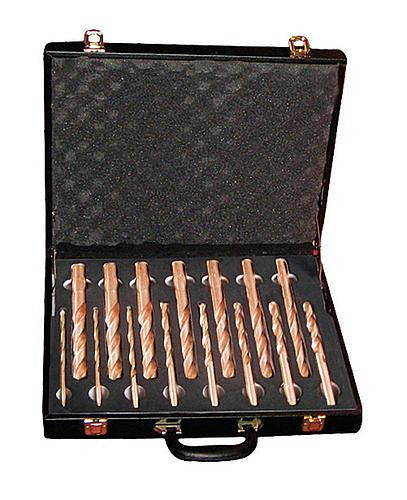 Jeu de forets DENIOS, 15 pièces, 6-20 mm, cuivre béryllium, anti-étincelles, pour zones Ex, 262-975
