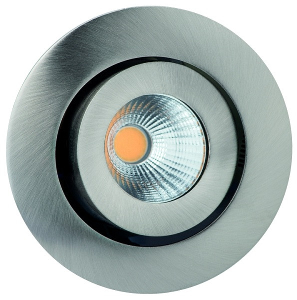 rutec Projekt RINCA COB LED - spot encastrable orientable 40°, orientable 360°, rond, 350mA, 8W, IP20, 2700K, CRI90 - fer brossé, PEG685UWWOK