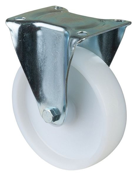 Rouleau de transport BS Rollers, rouleau fixe, largeur de roue 45 mm, Ø roue 175 mm, capacité de charge 300 kg, bande de roulement/corps de roue en plastique, roulement à rouleaux, L410.B10.175