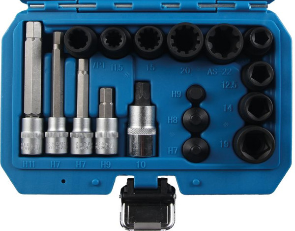 Jeu d'outils pour étriers de frein Kunzer , 17 pièces dans un coffret, 7BSW17