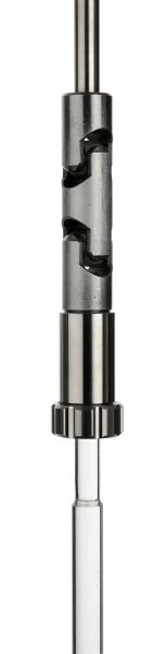 Double cardan Rettberg en acier inoxydable, Ø 8 mm, pour tiges en verre, 107000281