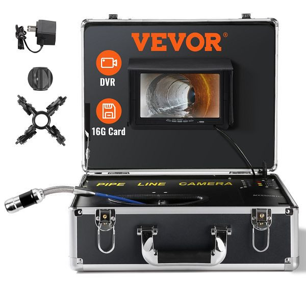 VEVOR Professional 7 "480p caméra de tuyau 30m caméra d'égout endoscope 1000TVL caméra d'inspection angle de vision 130 °, LXKXSGDNKJ730RHL1V2
