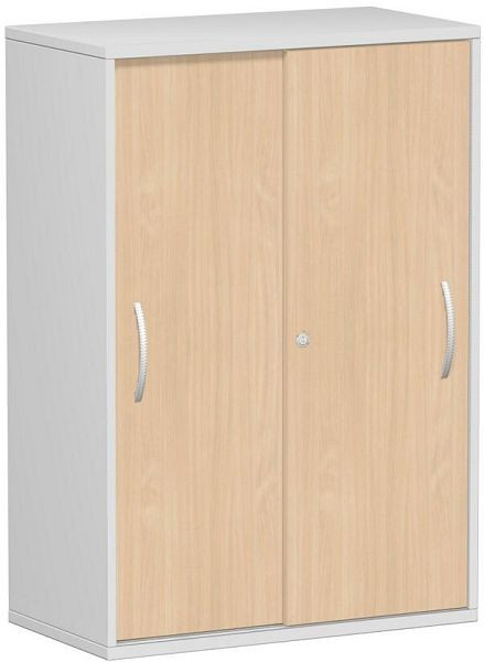 geramöbel panneau supérieur d'armoire à portes coulissantes 25 mm, avec pieds, verrouillable, 800x425x1182, hêtre/gris clair, S-383502-BL