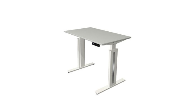 Kerkmann Move 3 Fresh table assis/debout, L 1000 x P 600 mm, réglable en hauteur électriquement de 720 à 1200 mm, gris clair, 10183111