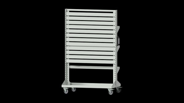 Chariot de base pour établis ANKE, modèle 604, 1250 x 720 x 1950 mm (AM 1211), RAL 7035, 962.166