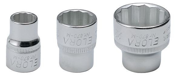 Insert de clé à douille ELORA 3/8 ", 12 points, 870-W 1/4" WW, 0870200132000