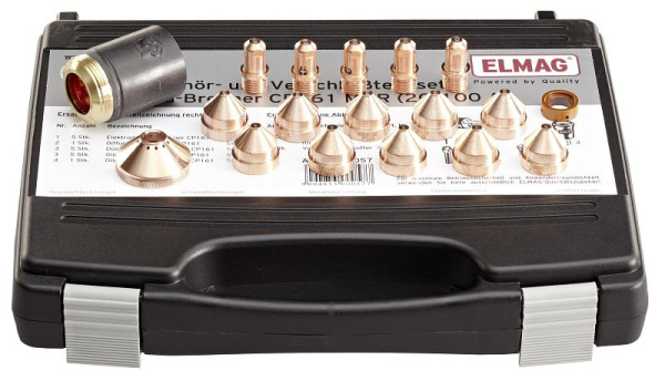 Kit accessoires et pièces d'usure ELMAG pour torche plasma CP161 MAR (20-100 ampères) pour PLASMA SOUND PC 10051/T, 00057
