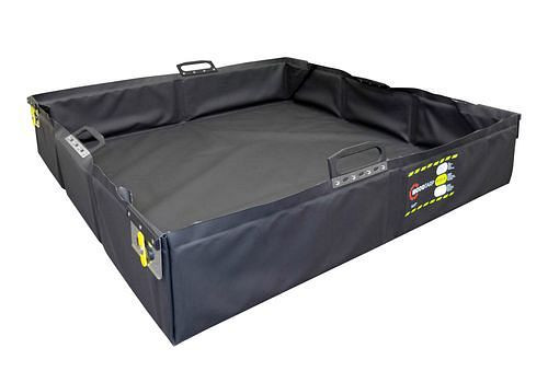 Bac de rétention pliable et réutilisable DENIOS, antistatique, 1000 x 1000 x 200 mm, 175 litres, 259-084