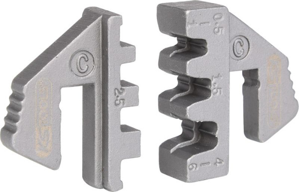 KS Tools paire d'inserts de sertissage pour connecteurs plats 4,8 et 6,3 mm, diamètre 0,5 - 6,0 mm, 115.1417