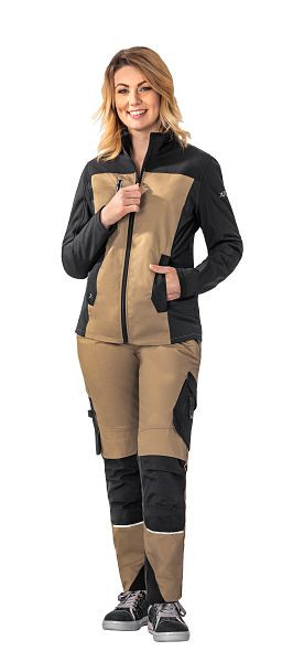Veste hybride femme Planam Norit, sable/noir, taille 40, 6513040