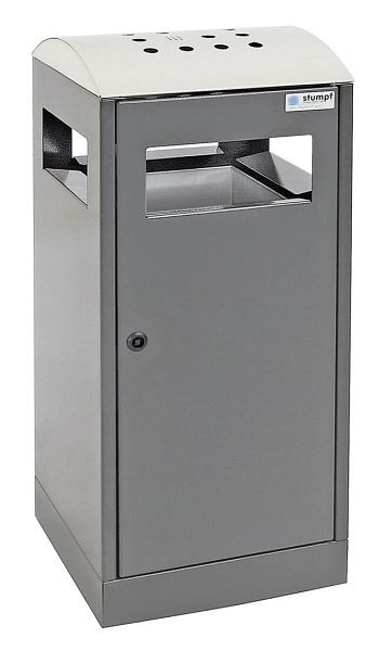 tri des déchets contondants A³-AA, gris anthracite/acier inoxydable, conteneur intérieur galvanisé, 90 litres, 650-090-0-1-100
