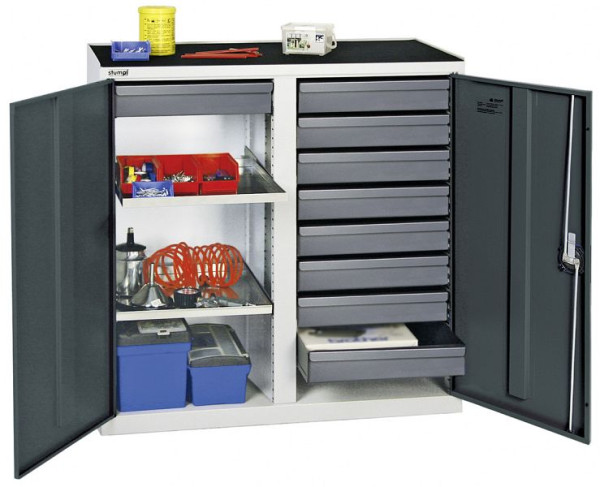 armoire à outils et matériaux blunt TM 3000, RAL 7035/7016, 9 tiroirs, 2 plateaux, 3002971