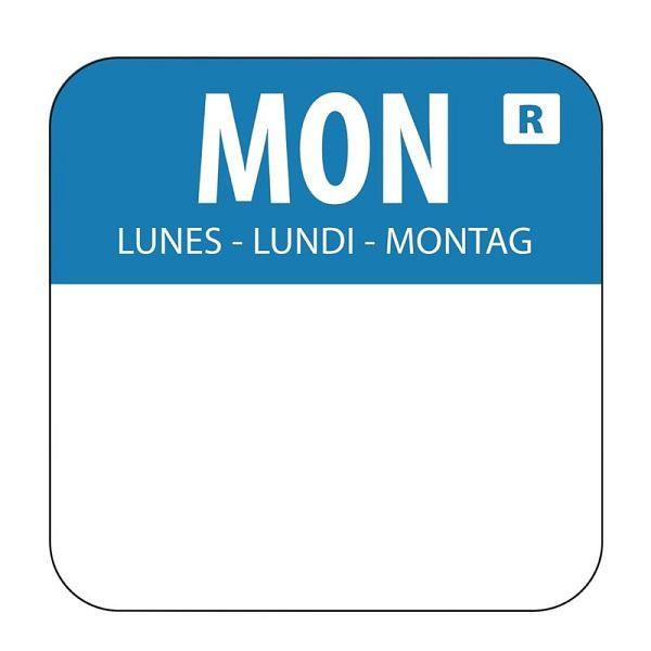 Autocollant code couleur Vogue Monday blue, UE : 1000 pièces, L931