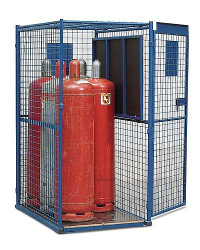 Armoire à bouteilles de gaz DENIOS GF 8.16 avec porte à 1 battant et fond plat, 137-112