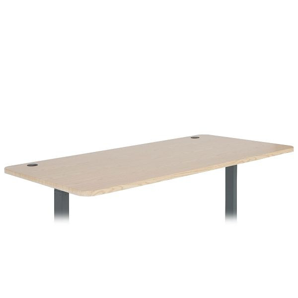 Plateau de table Mendler HWC-D40 pour bureaux, plateau de bureau, 160x80cm, marron clair, 75752