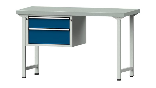 Établis ANKE Établi combiné, modèle 607 V, 1500 x 700 x 900 mm, RAL 7035/5010, ZBP 50 mm, 415.031