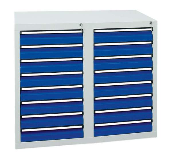 armoire à tiroirs émoussés série STS 410, RAL 7035/5010, 16 tiroirs (16x100 mm), 7102174