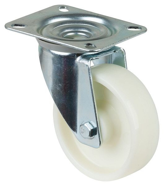 Rouleau de transport BS rollers, largeur de roue 35 mm, Ø roue 100 mm, capacité de charge 125 kg, bande de roulement/corps de roue en plastique, roulement à rouleaux, lot de 4, L400.B10.100