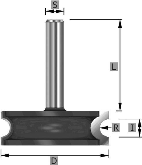 Fraise ronde Edessö convexe HW, A: 38,1, R: 3,18, B: 6,35, C: 8, 125538108