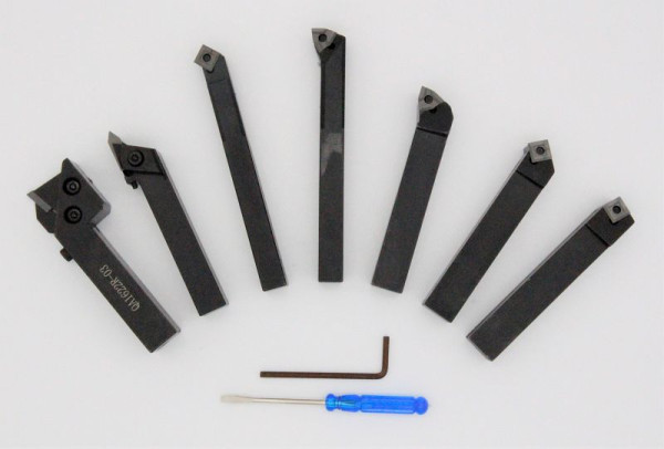 Jeu d'outils de tournage à plaquettes amovibles ELMAG, 7 pièces, 12 x 12 mm, 88066
