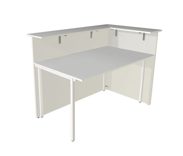 Kerkmann comptoir d'angle Atlantis, ouvert d'un côté, L 1470 x P 920 x H 1080 mm, blanc, 22328882