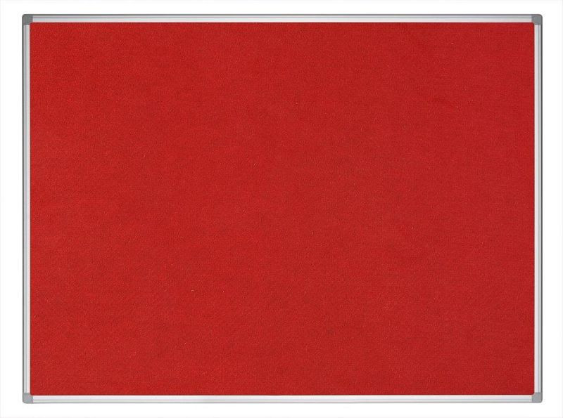 Planche en feutre Bi-Office Earth rouge avec cadre en aluminium 120x90cm, FA0546790