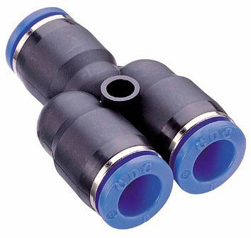 temporisateur B-YV-2x6-6-KU, raccord Y en plastique, tuyau Ø : 6 mm, UE : 10 pièces, 03440217