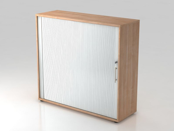 Armoire à volets roulants Hammerbacher horizontale, poignée de garde-corps 3OH 120 cm noyer/argent, 120x40x110 cm (LxPxH), V1733S/N/S/RE