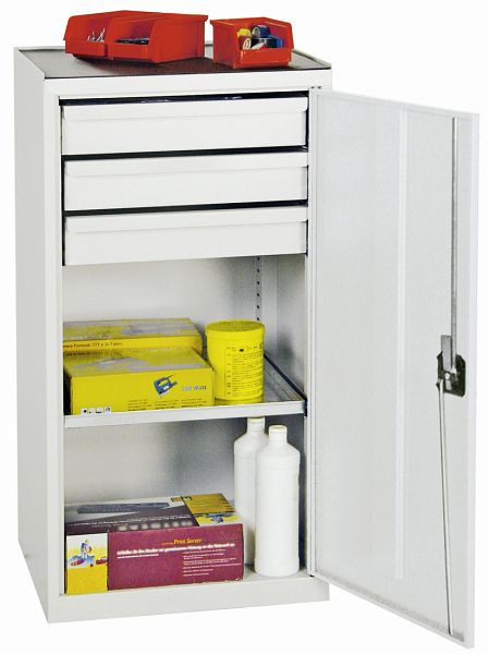 armoire à outils et matériaux contondants série 2000, 7035/7035, 3 tiroirs, 1 étagère, 2001307