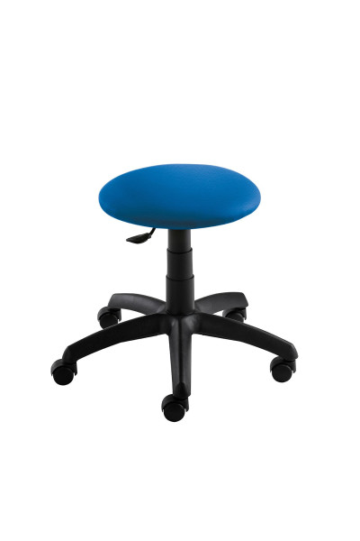 Tabouret Mayer Sitzmöbel , structure noire, assise rembourrée, bleu caraïbe, 1282S_30565