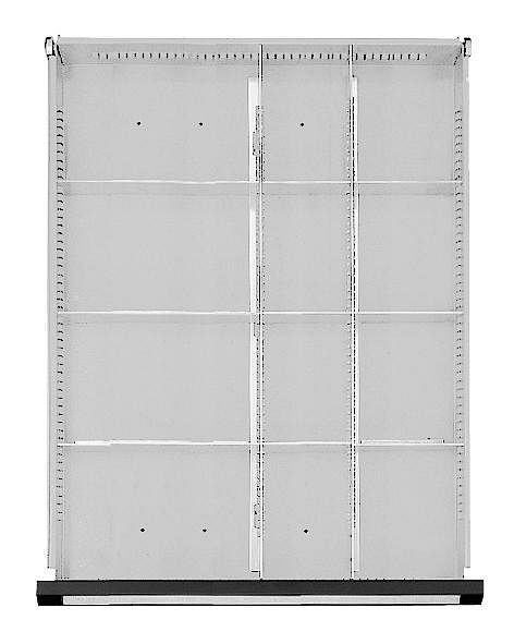 Ensemble de division de tiroir ANKE; pour tiroir 410 x 540 mm (LxP); Division 1 / 2-1 / 4