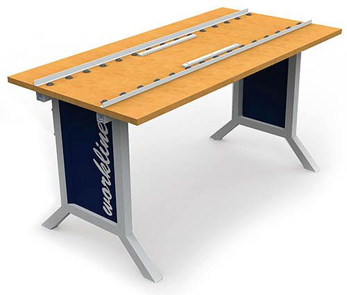 Table à billes Bedrunka+Hirth workline avec barre à billes profondeur 384, serrage, dimensions en mm (LxP) : 1500 x 750, 07.60.15.40