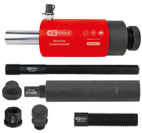 KS Tools jeu de vérins hydrauliques pousser et tirer, 22t, 10 pièces, 440.0010