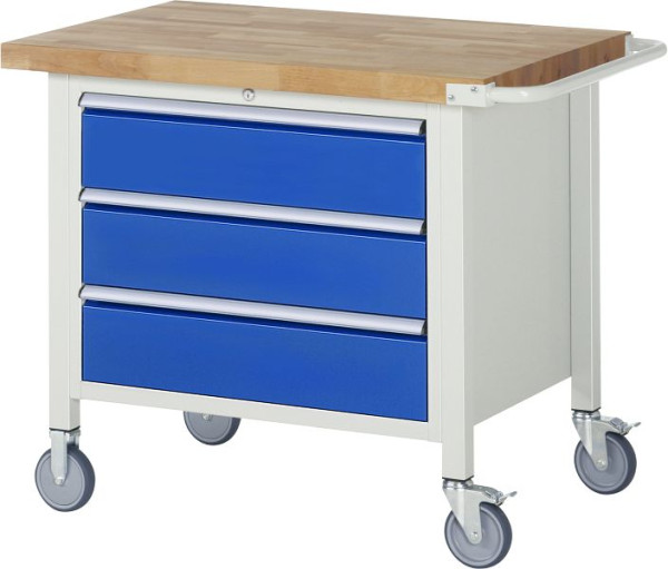 Établi mobile RAU série 8000, 3 tiroirs XL, 1000x880x700 mm, 05-8257A2-107B4S.11