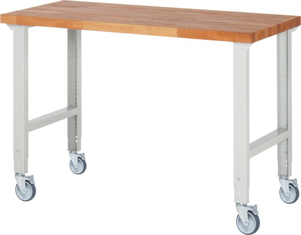 Etabli mobile RAU (réglable en hauteur) 7000-1, 1500x700x950-1000mm, 4 roulettes pivotantes, 05-7000-1-157B4H4.12