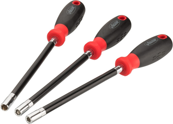 Jeu de tournevis VIGOR, flexible, profil six pans extérieurs, 6, 7, 8, nombre d'outils : 3, V5661