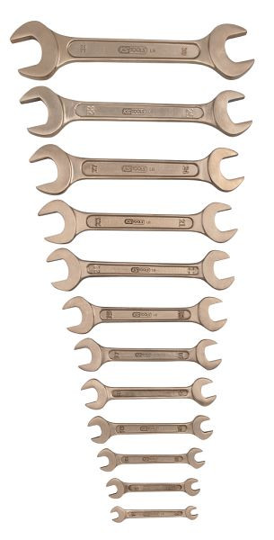 KS Tools BRONZEplus jeu de clés à fourche double, 12 pièces, 963.7064
