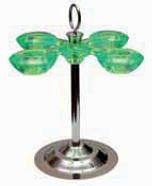 GEPPETTO porte-cône gaufré 4 trous acier inoxydable/plastique, 90060-4