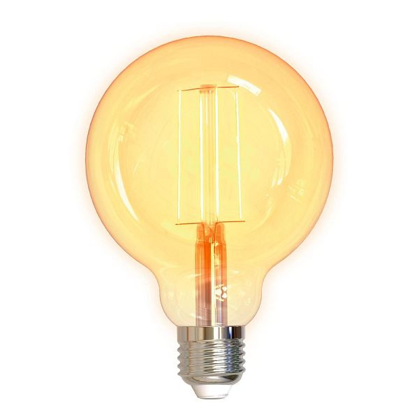 DELTACO SMART HOME Lampe LED intelligente E27 ampoule à filament système TUYA 95mm et 5,5 watts, SH-LFE27G95