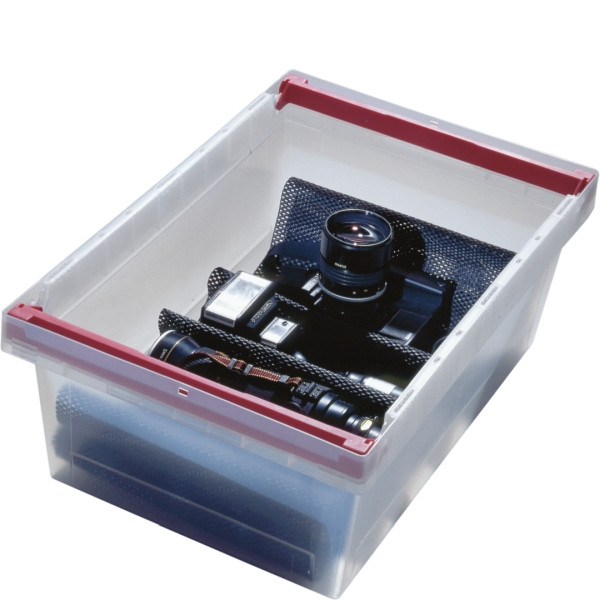 BITO conteneur réutilisable MB couvercle/barre/skid /MBB43221 400x300x223 support transparent, C0402-0085