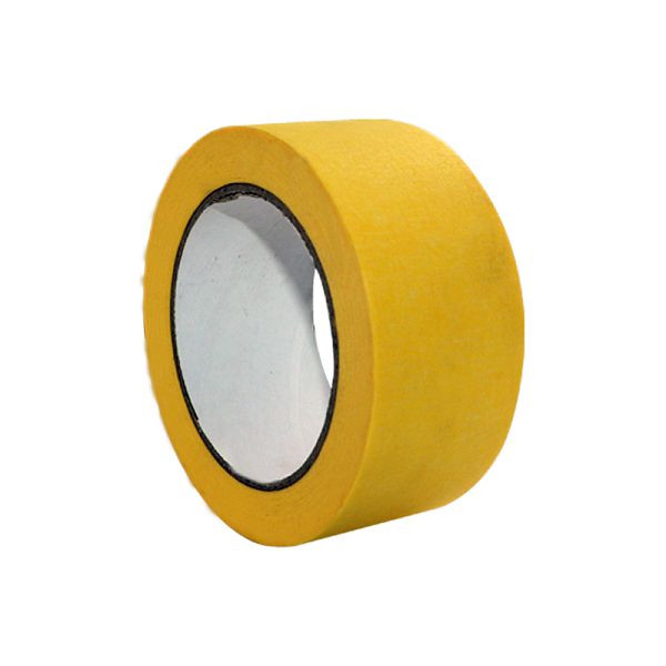 VaGo-Tools 1 rouleau ruban de protection 33m ruban adhésif PVC ruban de nettoyage ruban de masquage rainuré jaune, UE : 33m, 330-48-33x1_zv