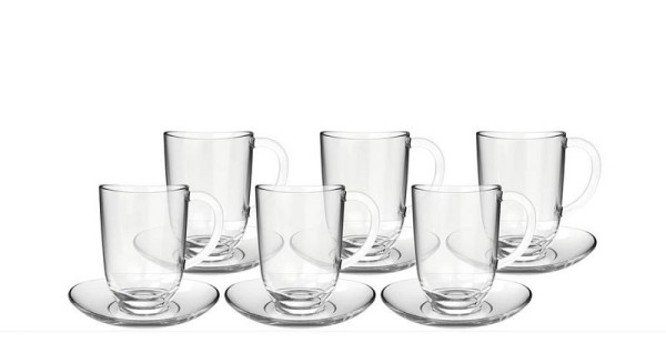 Service de verres LEONARDO NAPOLI 12 pièces. avec soucoupes, 24215