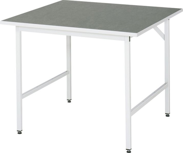 Table de travail série RAU Jerry (3030) - réglable en hauteur, plan de travail avec revêtement linoléum/universel, 1000x800-850x1000 mm, 06-500L10-10.12