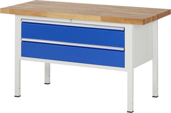 Etabli RAU série 8000 - modèle 8325, L1500 x P700 x H840-1040 mm, base système L1235 x P650 x H800-1000 mm, 03-8325A2-157B4H.11