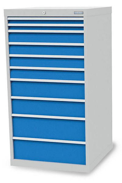 Armoire à tiroirs Bedrunka+Hirth, profondeur 736 mm, R 24-24, nombre de tiroirs : 10, dimensions en mm (LxPxH) : 705 x 736 x 1319, 713/2422V10